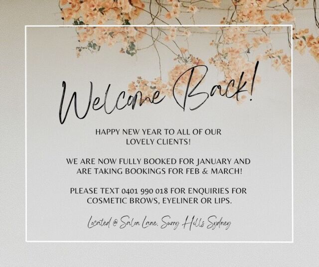 We are so excited to be opening our doors and calendar for 2023! 

We have some special news that we can’t wait to share and we will be letting you all know very shortly! But in the meantime, we are taking bookings for Feb/March so give yourself a much deserved present and lock in an appointment for perfect brows by Zar. x